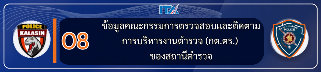 O8 ข้อมูลคณะกรรมการตรวจสอบและติดตามการบริหารงานตำรวจ