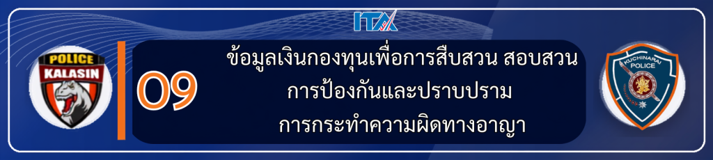 O9 ข้อมูลเงินกองทุนเพื่อการสืบสวนสอบสวน
